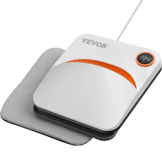 VEVOR 2 in 1 Mini Heißpresse Maschine Hitzepresse 22,8 x 22,8 cm, 670 W Wärmeübertragung T-Shirts,Untersetzern, Kissen, DIY Kleine Heatpress Transferpresse Plotter Druckpressen, Shirtpresse Drucken