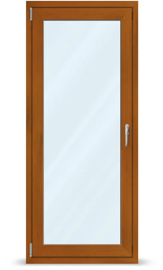 Balkontür Golden-Oak, Kunststoff-Profil aluplast IDEAL® 4000, 750x1760 mm, 1-teilig drehkipp rechts, individuell konfigurieren