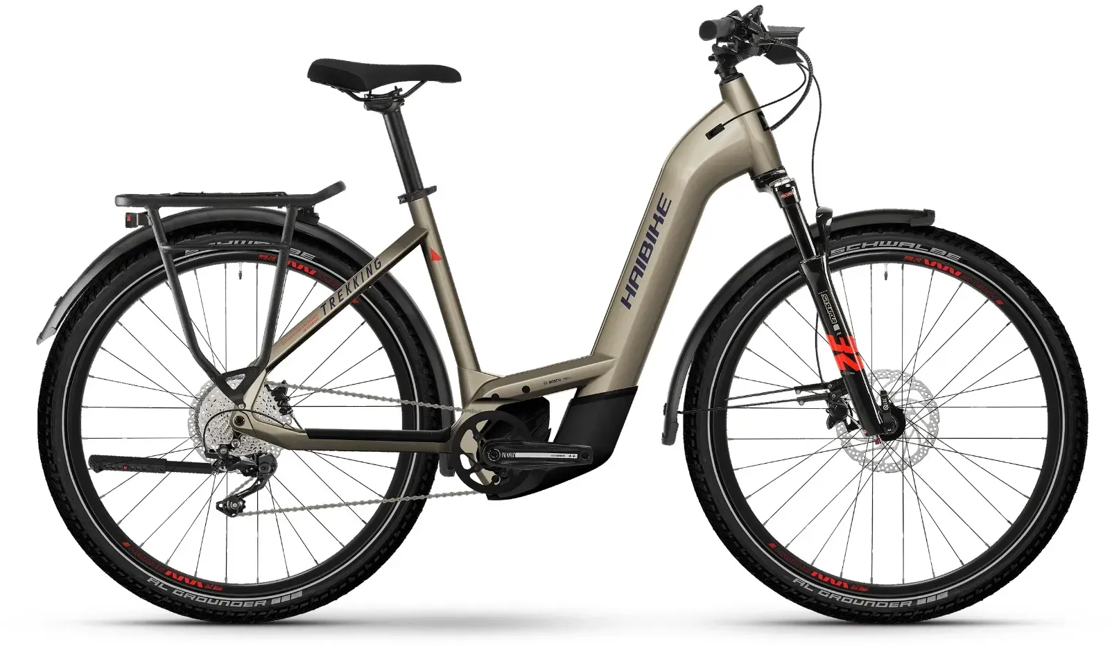Haibike Trekking 8 Low 2024 - sand/red/blue glänzend