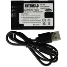 EXTENSILO Akku kompatibel mit Canon EOS R6 Mark II, R7, Ra Kamera (2250 mAh, 7,4 V, Li-Ion), USB-C Buchse