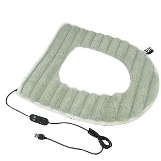 Beheizter Toilettensitz, Toilettensitzwärmer, Verstellbarer Sitzbezug, USB Toilettensitz mit Einstellbarer Temperatur 17,32 x 14,57 x 0,79 Zoll für Winter Badezimmer Komfort (1 Stück)