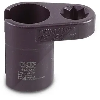 BGS Lambdasonden-Einsatz abgewinkelt Antrieb Innenachtkant 12,5 mm SW 22 mm Schlitz 11 mm