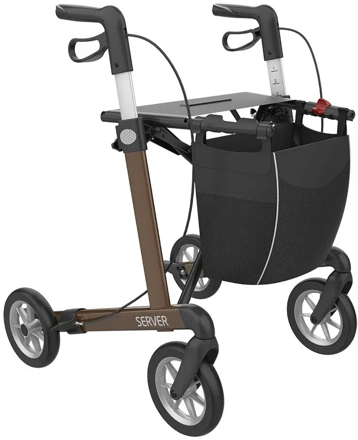 Rehasense Server L Komfort Softrad Rollator braun