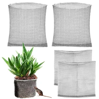 ZIOYA 4 Stück Wühlmauskorb für Obstbäume Wühlmauskorb Wurzelschutz aus Edelstahl für Pflanzen Schutz der Wurzeln von Bäumen Blumen Gemüse (18 * 16 Zoll)