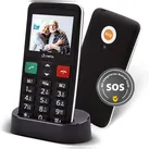 Senioren-Handy LUX – Komfort-Mobiltelefon mit Großtasten, SOS-Notruftaste & Ladeschale, Schwarz
