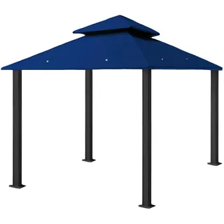 freigarten.de Ersatzdach für Pavillon 3x3 Meter Sand Antik Pavillon Wasserdicht Material: Panama PCV Soft 370g/m2 extra stark Modell 6 (Marineblau)