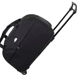 Licsaliwe Reisetasche mit Rollen große Kapazität Reisetasche mit Rollen wasserdichte mit und Griff Handgepäck Weekender modische Schwarz