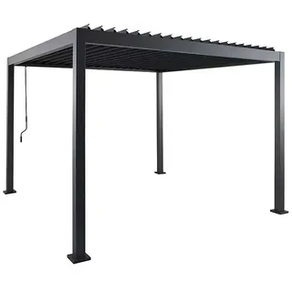 Sunfun Milos Lamellenpavillon  (B x T: 294 x 294 cm, Farbe Gestell: Night-Grey, Aluminium)
