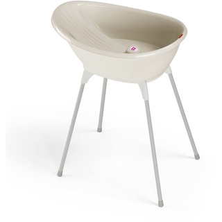 OKBABY Bella Kit mit Halterung, gemütliche Badewanne für Neugeborene und Babys von 0-12 Monate - Weiss