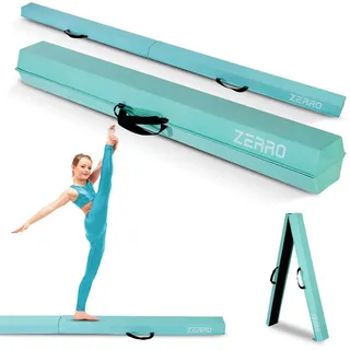 ZERRO Schwebebalken für Zuhause Kinder, 240cm Balken Turnen Faltbare , Turnbalken Gymnastik Balance, Grün - Grün