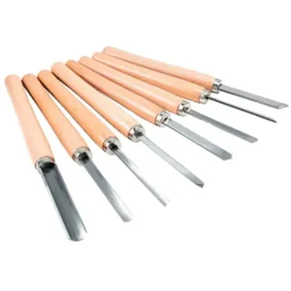 SCHEPPACH Drechsel Werkzeug Set Holzkoffer 8-tlg. für Drechselmaschine Drehbank