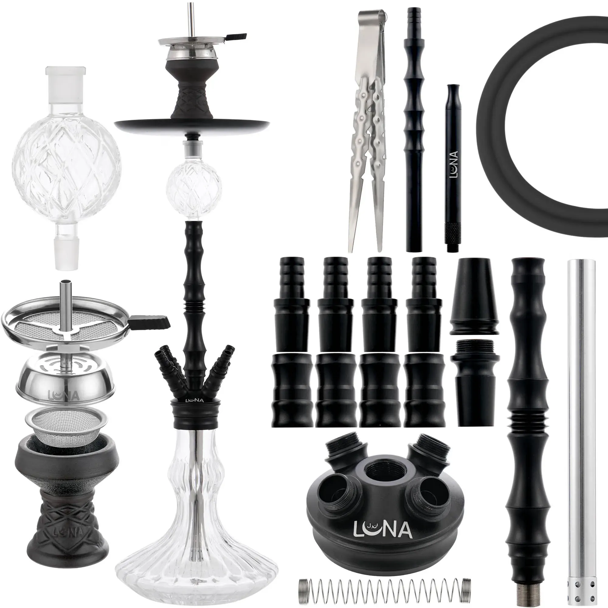 Luna Shisha Komplettset – Bigima Schwarz