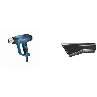 Bosch Professional Heißluftgebläse GHG 20-63 (2000 Watt, Temperaturbereich 50-630°, Display, im Karton) + Zubehör 1609201799 Schlitzdüse 10 mm