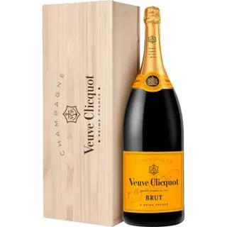 Salmanazar - Champagner Veuve Clicquot Brut Carte Jaune - Holzkiste