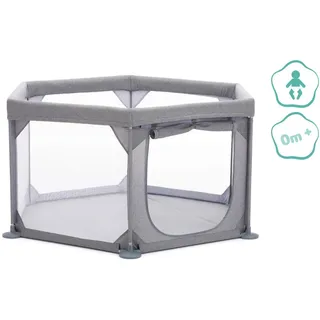 fillikid Laufgitter Grey, Grau, Metall, Kunststoff, Textil, 134x67x134 cm, Babymöbel, Laufstall Baby