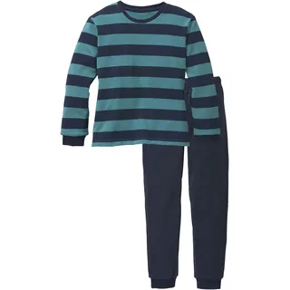 AUTHENTIC LE JOGGER Pyjama 2 Stk. Schlafanzug aus Frottee, mit Bündchen AUTHENTIC LE JOGGER petrol-navy