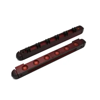BILMAG Billard Zubehör Queuehalter Wandhalter Roman für 6 Queue Cue Kö, Queueständer (Mahagony)