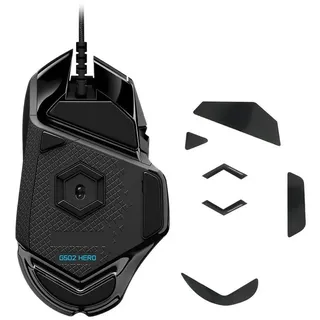 kwmobile Mouse Feet Sticker kompatibel mit Logitech G502 Wired (not for Wireless) Ersatz Glider - Mausfüße passgenau - Maus Glides in Schwarz