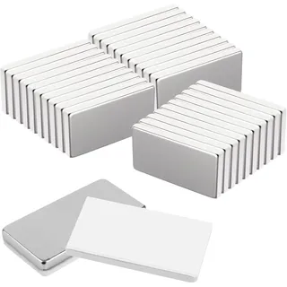 Neodym Magnet Selbstklebend, 20 x 10 x 2 mm, Flach, 30 Stück