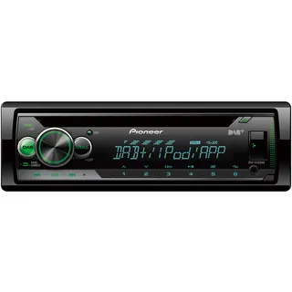 Pioneer DEH-S410DAB-AN, 1-DIN-Autoradio, CD-Tuner mit FM und DAB+, MP3, USB und AUX-Eingang, RGB – Beleuchtung, Smart Sync App, 5-Band Equalizer, inklusive DAB-Antenne