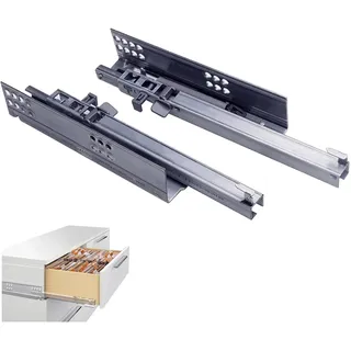 Verdeckte Schrankführungsschiene, Gleitschiene, ausziehbarer Korb Teleskop-Metallschieber, 2 Schubladenschienen an der Unterseite, 1 Paar (2 Stück) (Size : 260mm)