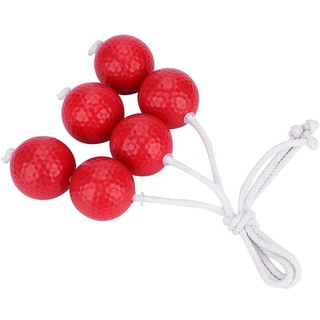 VGEBY1 Golfball Set, 2 Farben Option 3 Paar Outdoor Durable Leiter Golfball Wurfbolzen Set Kinder Erwachsene Ersatz Sportbälle(Rot)