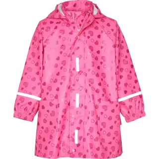 Playshoes Regenjacke Unisex Kinder Wind- und wasserdicht Regenmantel Regenbekleidung, Herzchen, 128