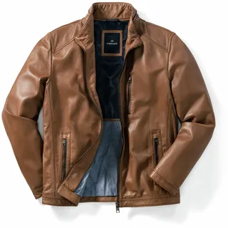 Walbusch Herren Lederlumber Leicht und Soft Braun