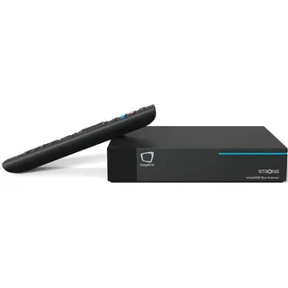 STRONG SRT-4250 Android Streaming Box simpliONE Box Antenne DVBT-Receiver (4K UHD, Aufnahme/Restart/Replay, Live TV, Google Play Store, YouTube, Prime Video, UVM.) schwarz