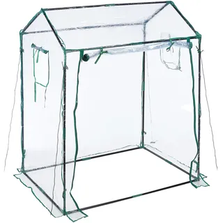 Relaxdays Foliengewächshaus Kunststoff Transparent 152 cm x 132 cm