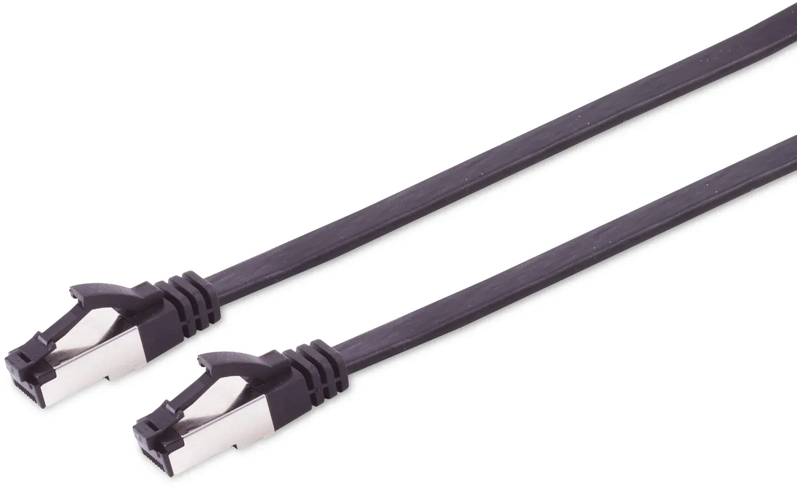 S-IMPULS CAT.8.1 Netzwerkkabel, flach, TPE, schwarz, 10,0 m