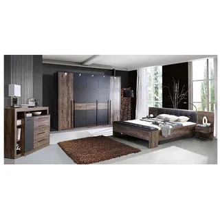 Forte Schlafzimmer-Set Schlafzimmerset 2 Bellevue Schwarzeiche Schlammeiche