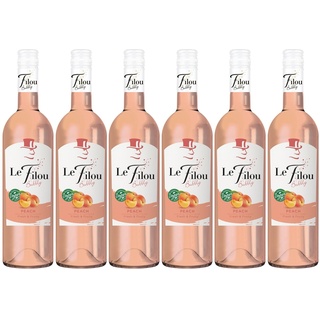 Le Filou Bubbly Peach - Aromatisierter Wein-Cocktail, Perlwein (6 x 0,75L)