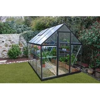 Alu anthrazit Polycarbonat 0,7 mm/Dach HKP 4 mm 4,5 m2 inkl. Stahlfundament