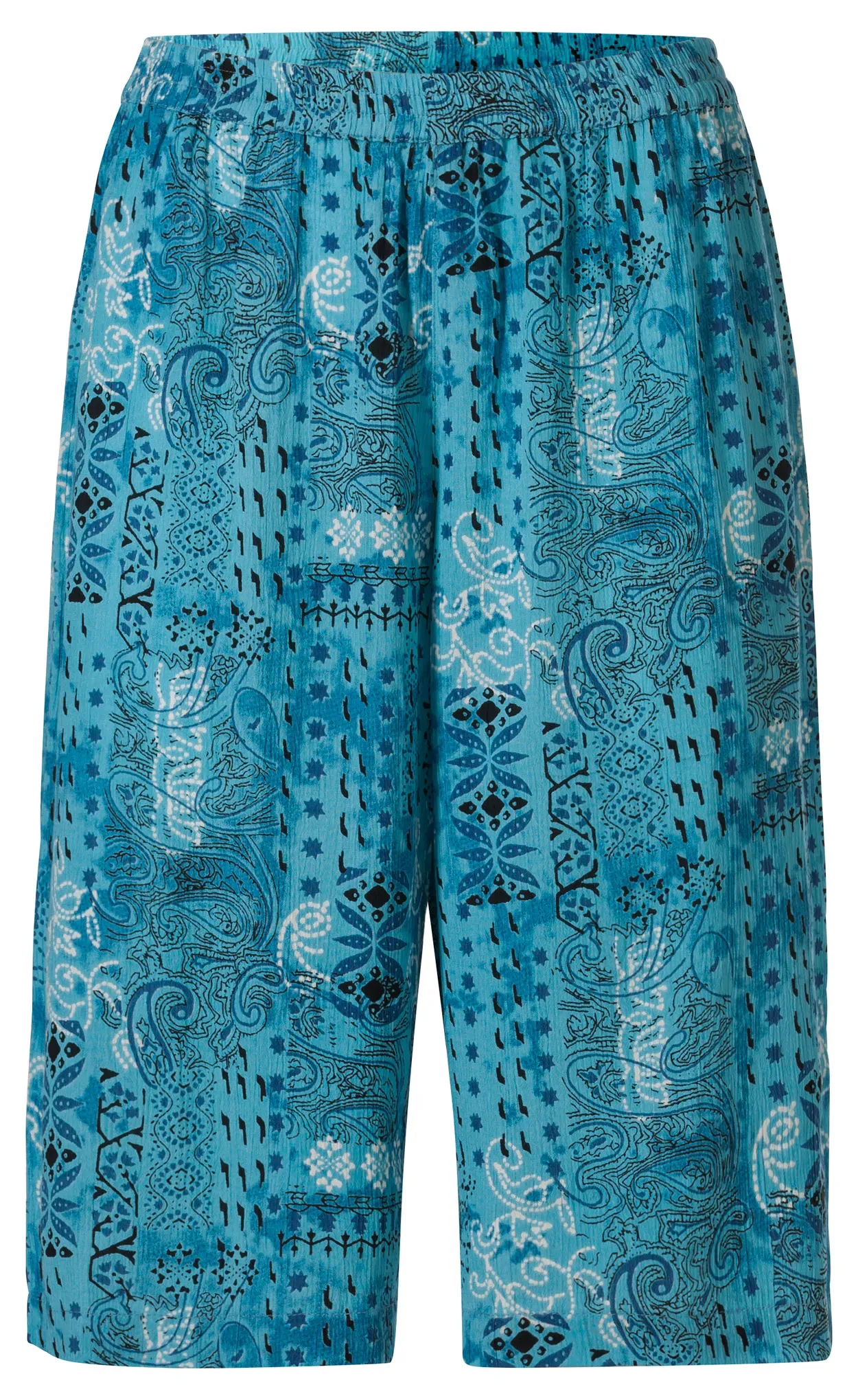 Viskose-Hose, Druck blau, 40