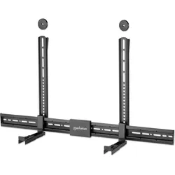 Manhattan Universal Soundbar-Halterung Wand- / VESA-Montage (Wandmontage, Drehbar, Neigbar), Lautsprecher Ständer + Wandmontage, Schwarz