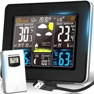 Retoo Funkwetterstation Schwarz 35.1129.01