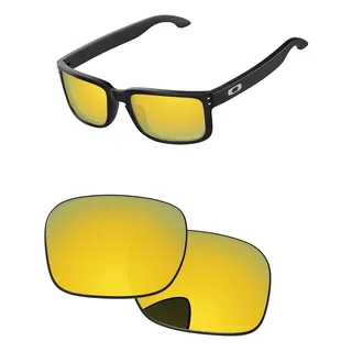 PapaViva Ersatzgläser für Oakley Holbrook XL OO9417 59 mm Sonnenbrille, 24 Karat Gold, Holbrook XL - Holbrook XL
