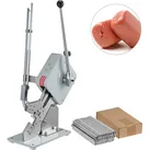 VEVOR Hochwertige manuelle u-förmige Wurst-Klipper-Schneidemaschine mit einer Schachtel Clips (5000 Stk.), robuste Brot Schneidemaschine aus A304-Feinstahl, klappbarer Allesschneider, 37x19x57 cm