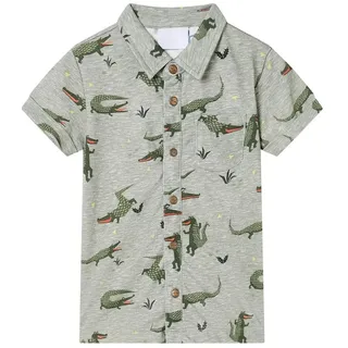 vidaXL Kinderhemd Helles Khaki Melange 128