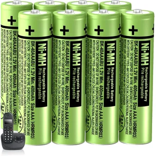 BENNTOP 8 Stück NI-MH AAA Akku für schnurlose Telefone 400mAh 1.2V BK-40AAABU Wiederaufladbare AAA Batterien für Panasonic Gigaset BT Mobilteile
