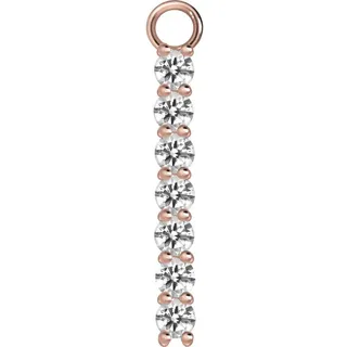 PIERCINGLINE Chirurgenstahl Anhänger für Clicker KRISTALLBALKEN