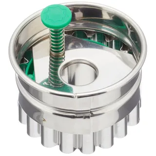 Städter Stern, Auswerfer, ø 4,0 cm, Edelstahl, Silber-grün, 4 x 4 x 4 cm