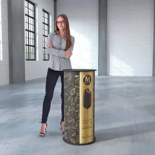 Messetheke Lamellen Rund