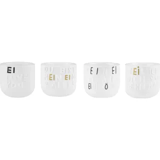 Colour-up Eierbecher 4er-Set mit unterschiedlichen Motiven - Räder Design