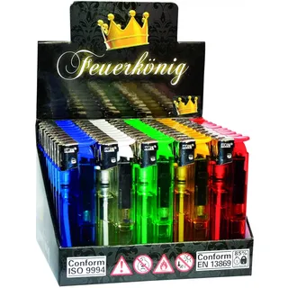 100 x Elektronische Feuerzeuge Nachfüllbar Elektronik Feuerzeug 2X 50 Elektro Lighter auf Display