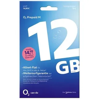 O2 Prepaid M Standard 04 23 Prepaid-Karte ohne Vertragsbindung
