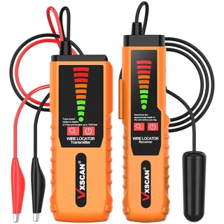 VXSCAN Underground Kabel Draht Locator, Drahtsuchgerät Tracer F04 zum Auffinden von Bruchkabeln, Bewässerungsdrähten
