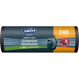 Swirl Profi Schwerlast-Abfallsäcke 240L, 5 Stück