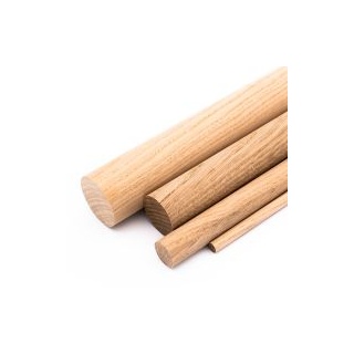 Rundstab Rundholz Eiche Ø 6 mm - 60 mm, 1 m Länge, Bastelstab, Meterstab